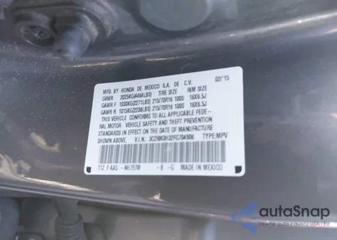 2015 Honda Cr-V Lx from USA, damaged, VIN 3CZRM3H32FG704906